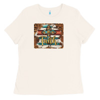 Bone faith cross mousepad Ladies Tee - BarkalooDesign