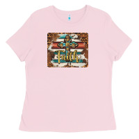 Faith Cross Mousepad Ladies Tee | Teevron