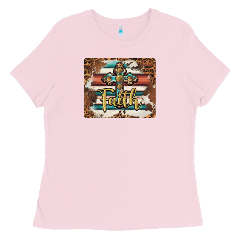 Faith Cross Mousepad Ladies Tee by BarkalooDesign | Teevron