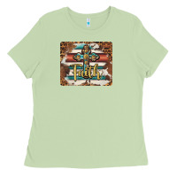 Matcha faith cross mousepad Ladies Tee - BarkalooDesign