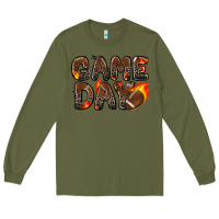 Army Green game day football leopard Long Sleeve Tee - Zillion Design Studio