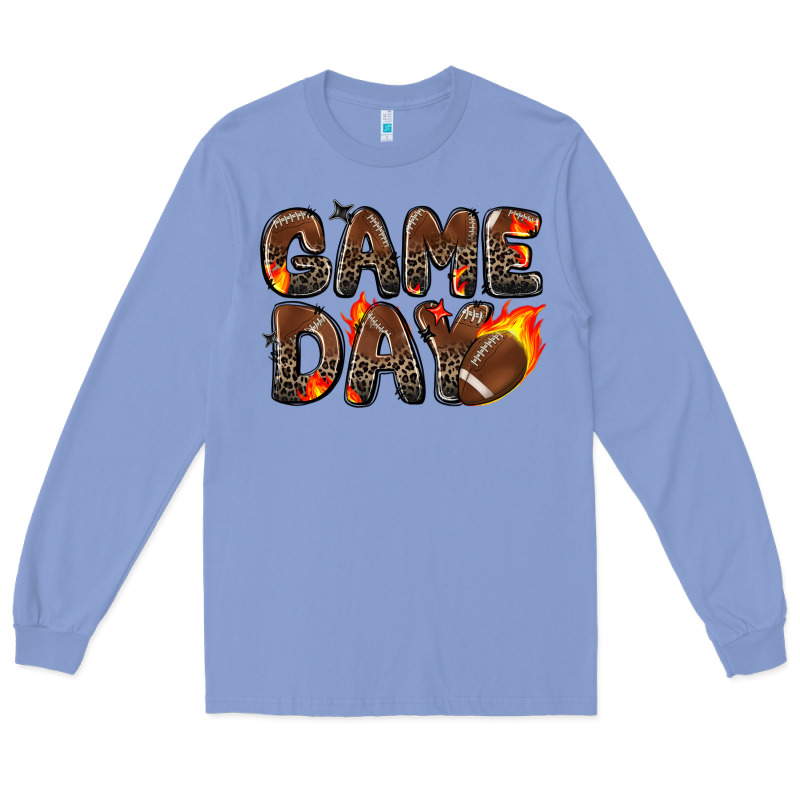 Game Day Football Leopard Long Sleeve Tee by Zillion Design Studio | Teevron