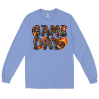 Colony Blue game day football leopard Long Sleeve Tee - Zillion Design Studio