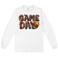White game day football leopard Long Sleeve Tee - Zillion Design Studio