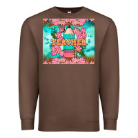 Teacher Floral Pencil Tumbler Premium Sweatshirt | Teevron