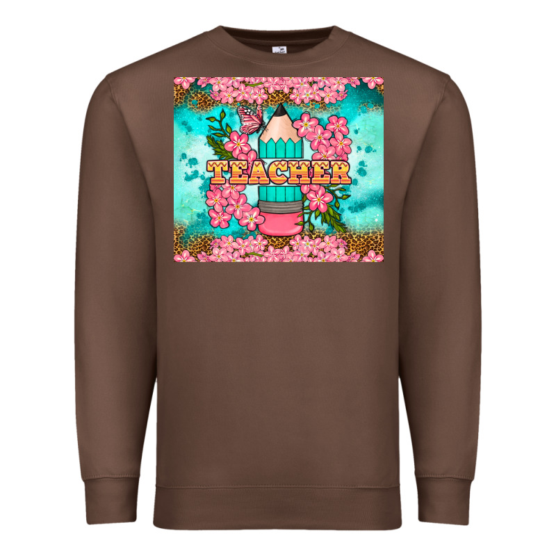 Teacher Floral Pencil Tumbler Premium Sweatshirt by BundleAndBundleShop | Teevron