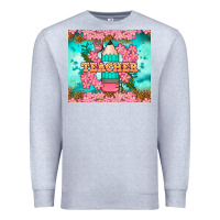 Heather Grey teacher floral pencil tumbler Premium Sweatshirt - BundleAndBundleShop