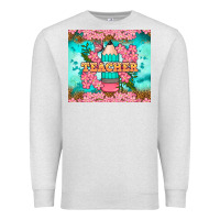 Oatmeal Heather teacher floral pencil tumbler Premium Sweatshirt - BundleAndBundleShop
