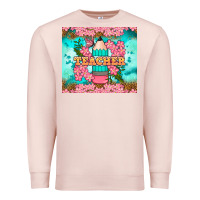 Pale Pink teacher floral pencil tumbler Premium Sweatshirt - BundleAndBundleShop
