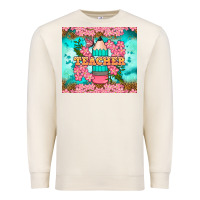 Sandshell teacher floral pencil tumbler Premium Sweatshirt - BundleAndBundleShop