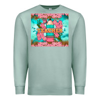 Seafoam teacher floral pencil tumbler Premium Sweatshirt - BundleAndBundleShop