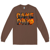 Chestnut game day basketball leopard Long Sleeve Tee - Zillion Design Studio
