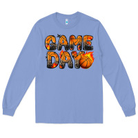 Colony Blue game day basketball leopard Long Sleeve Tee - Zillion Design Studio