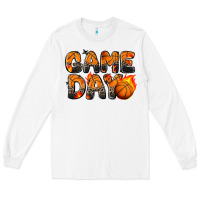 White game day basketball leopard Long Sleeve Tee - Zillion Design Studio