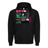 Black nurse Zipper Hoodie - Zillion Design Studio