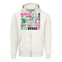 Oatmeal Heather nurse Zipper Hoodie - Zillion Design Studio