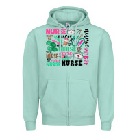 Seafoam nurse Zipper Hoodie - Zillion Design Studio