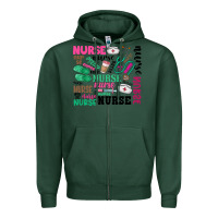 Sports Green nurse Zipper Hoodie - Zillion Design Studio