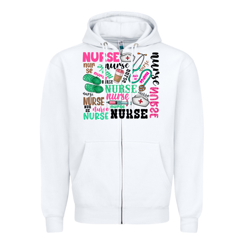 Nurse Zipper Hoodie by Zillion Design Studio | Teevron