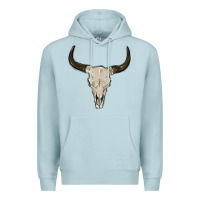 Blue Mist cow skul Premium Hoodie - MaliasSmallBusiness