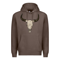 Coffee cow skul Premium Hoodie - MaliasSmallBusiness