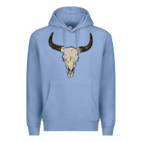 Colony Blue cow skul Premium Hoodie - MaliasSmallBusiness