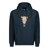 Navy cow skul Premium Hoodie - MaliasSmallBusiness