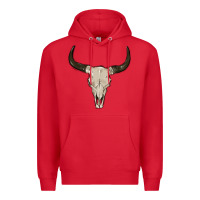 Red cow skul Premium Hoodie - MaliasSmallBusiness