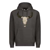 Smoke cow skul Premium Hoodie - MaliasSmallBusiness