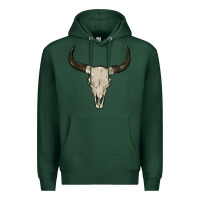 Sports Green cow skul Premium Hoodie - MaliasSmallBusiness