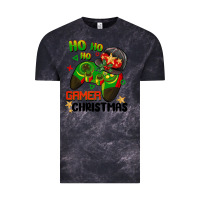 Cloud Black ho ho ho gamer Christmas Vintage Tee - BarkalooDesign