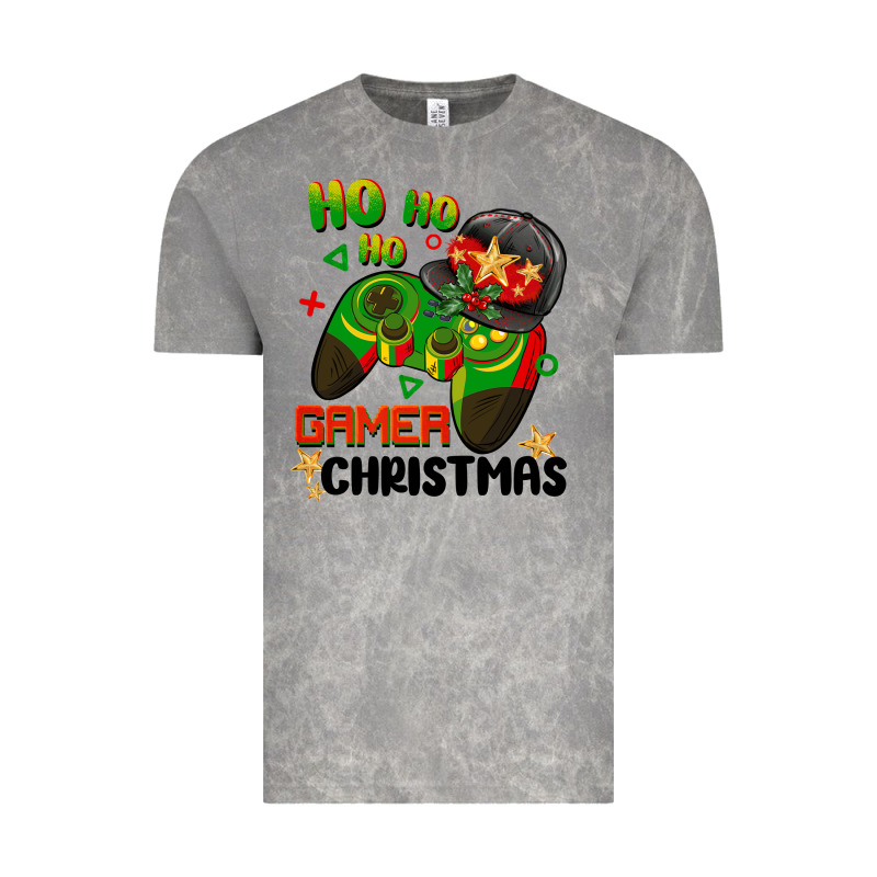 Ho Ho Ho Gamer Christmas Vintage Tee by BarkalooDesign | Teevron