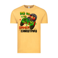 Vintage Mustard ho ho ho gamer Christmas Vintage Tee - BarkalooDesign