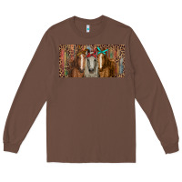 Chestnut Horses with serape and leopard Long Sleeve Tee - RanaPortraitStore