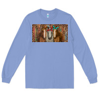Colony Blue Horses with serape and leopard Long Sleeve Tee - RanaPortraitStore