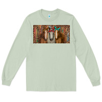 Matcha Horses with serape and leopard Long Sleeve Tee - RanaPortraitStore