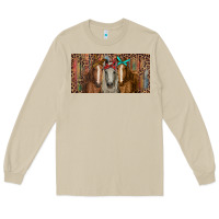 Mushroom Horses with serape and leopard Long Sleeve Tee - RanaPortraitStore