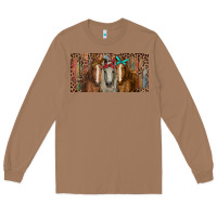 Toasted Coconut Horses with serape and leopard Long Sleeve Tee - RanaPortraitStore