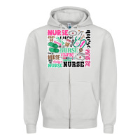 Dove Grey nurse Zipper Hoodie - Zillion Design Studio