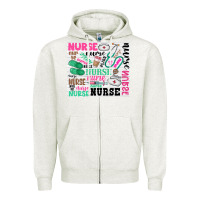 Oatmeal Heather nurse Zipper Hoodie - Zillion Design Studio