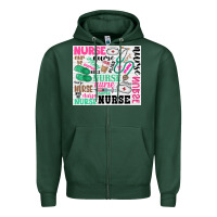 Sports Green nurse Zipper Hoodie - Zillion Design Studio