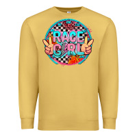 Antique Gold race girl with leopard and peace hand Premium Sweatshirt - AdoDesignShop