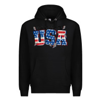 Black land of the free usa Premium Hoodie - MaliasSmallBusiness
