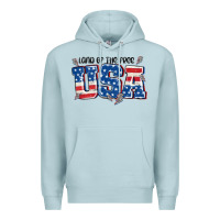 Blue Mist land of the free usa Premium Hoodie - MaliasSmallBusiness