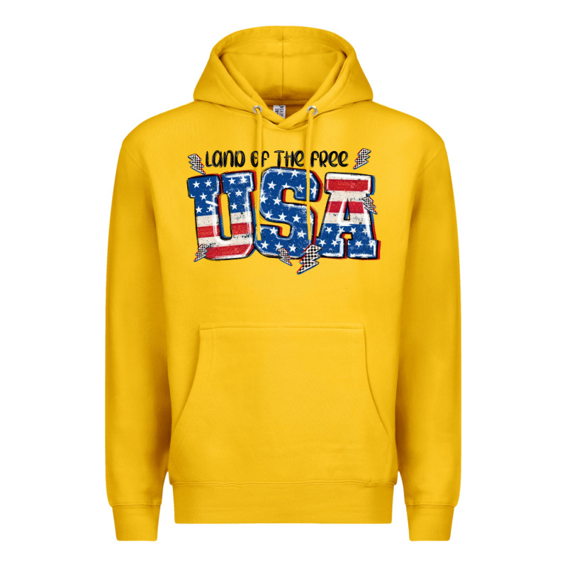 Land Of The Free Usa Premium Hoodie by MaliasSmallBusiness | Teevron