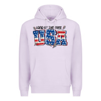 Lilac land of the free usa Premium Hoodie - MaliasSmallBusiness