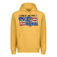 Mustard land of the free usa Premium Hoodie - MaliasSmallBusiness