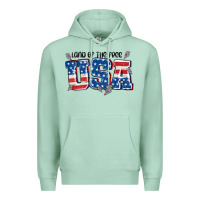 Seafoam land of the free usa Premium Hoodie - MaliasSmallBusiness