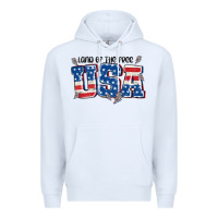 White land of the free usa Premium Hoodie - MaliasSmallBusiness