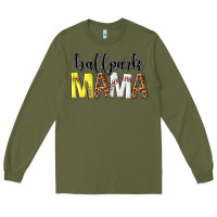 Army Green ballpark mama Long Sleeve Tee - texasbilliewilder